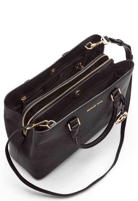 sac argenté michael kors|Michael Kors black satchel bag.